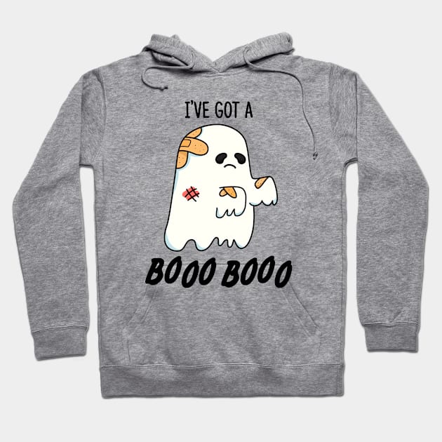 I've Got A Boo-Boo Cute Ghost Pun Hoodie by punnybone